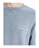 Lcwk Bisiklet Yaka Uzun Kollu Baskılı Erkek Sweatshirt