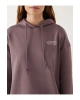 LCW Modest Kapüşonlu Baskılı Oversize Kadın Sweatshirt Tunik