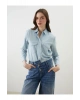Loose Fit Kadın Jean Gömlek