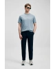 Lufian Marcus Modern Grafik T- Shirt Mavi
