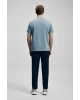 Lufian Marcus Modern Grafik T- Shirt Mavi