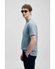 Lufian Marcus Modern Grafik T- Shirt Mavi
