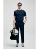 Lufian Pablo Modern Grafik T- Shirt Lacivert