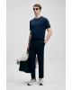 Lufian Pablo Modern Grafik T- Shirt Lacivert