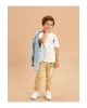 Lw - Beli Lastikli Kalın Nostaljik Maymun Baskılı Erkek Bebek Eşofman Alt