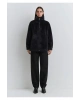 Mavi Antrasit Peluş Ceket Oversize / Geniş Kesim
