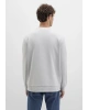 Mavi Baskılı Gri Sweatshirt