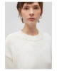 Mavi Bisiklet Yaka Beyaz Crop Kazak Regular Fit / Normal Kesim