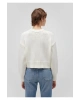 Mavi Bisiklet Yaka Beyaz Crop Kazak Regular Fit / Normal Kesim