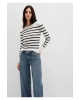 Mavi Bisiklet Yaka Çizgili Siyah Kazak Slim Fit / Dar Kesim