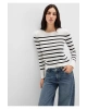 Mavi Bisiklet Yaka Çizgili Siyah Kazak Slim Fit / Dar Kesim