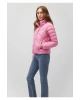 Mavi Dik Yaka Pembe Şişme Mont
