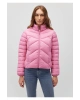 Mavi Dik Yaka Pembe Şişme Mont
