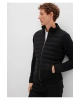 Mavi Fermuarlı Siyah Triko Hırka Slim Fit / Dar Kesim