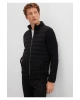 Mavi Fermuarlı Siyah Triko Hırka Slim Fit / Dar Kesim