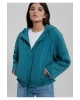 Mavi Kapitone Beli Bağcıklı Mavi Ceket Oversize / Geniş Kesim