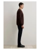 Mavi Kaşmir Karışımlı Kahverengi Kazak Slim Fit / Dar Kesim