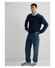 Mavi Kaşmir Karışımlı Lacivert Kazak Slim Fit / Dar Kesim