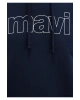 Mavi Logo Baskılı Kapüşonlu Lacivert Sweatshirt
