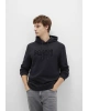 Mavi Logo Baskılı Kapüşonlu Siyah SWEATSHIRT