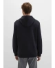 Mavi Logo Baskılı Kapüşonlu Siyah SWEATSHIRT