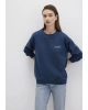 Mavi Logo Baskılı Lacivert Sweatshirt