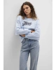 Mavi Logo Baskılı Mavi Sweatshirt