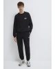 Mavi Logo Baskılı Siyah Sweatshirt
