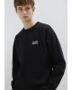 Mavi Logo Baskılı Siyah Sweatshirt