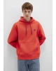Mavi Logo Nakışlı Kapüşonlu Turuncu Sweatshirt