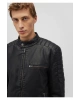 Mavi Siyah Suni Deri Ceket Slim Fit / Dar Kesim