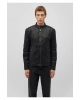 Mavi Siyah Suni Deri Ceket Slim Fit / Dar Kesim