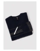 Mavi Yün Karışımlı Çizgili Lacivert Kazak Slim Fit / Dar Kesim