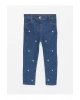 Nakış Detaylı Kız Bebek Jean Pantolon