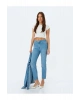 Normal Bel Slim Fit Düz Paça Cepli Düğmeli Kot Pantolon - Slim Straight Fit Jean