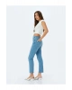Normal Bel Slim Fit Düz Paça Cepli Düğmeli Kot Pantolon - Slim Straight Fit Jean
