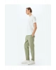 Normal Bel Straight Fit Pamuklu Beli Bağcıklı Pantolon