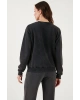 Pamuk Karışımlı Regular Fit Bisiklet Yaka Taşlı Sweat  SWEAT 24K0218K1