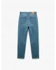 Pamuklu Düz Paça Cepli Düğmeli Jean Pantolon - Straight Jeans