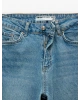 Pamuklu Düz Paça Cepli Düğmeli Jean Pantolon - Straight Jeans