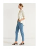 Pamuklu Yüksek Bel Mom Jean - Normal Bel Dar Kesim Dar Paça Pantolon