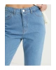 Pamuklu Yüksek Bel Mom Jean - Normal Bel Dar Kesim Dar Paça Pantolon