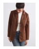 Peak Yeni Sezon Süet Görünümlü Kadın Blazer Ceket