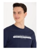 Polo Yaka Pembe-beyaz Erkek %100 Pamuk T-shirt 1573100