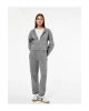 Rahat Kalıp Kanguru Cepli Fermuarlı Yıkamalı Kapüşonlu Crop Sweatshirt
