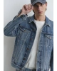 Ray Classic Denim Vintage İndigo Mavisi Jean Ceket