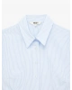 Regular Fit Kısa Kollu Klasik Yaka Düğmeli Çizgili Poplin Gömlek