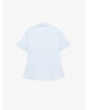 Regular Fit Kısa Kollu Klasik Yaka Düğmeli Çizgili Poplin Gömlek