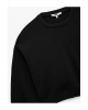 Regular Fit Üç İplik Uzun Kollu Bisiklet Yaka Basic Sweatshirt