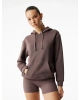 Şardonlu Kapüşonlu Uzun Kollu Kanguru Cepli Oversize Spor Sweatshir